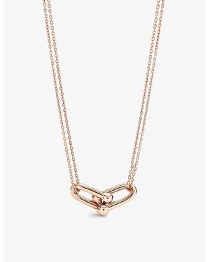Tiffany & Co. Tiffany Hardwear Double Link 18Ct Rose- Necklace - White