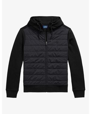 Polo Ralph Lauren Logo Double-Knit Cotton-Blend Tech Jacket - Black