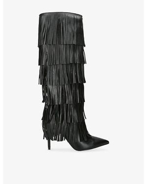 Steve Madden Wanderlust Leather Boots - Black