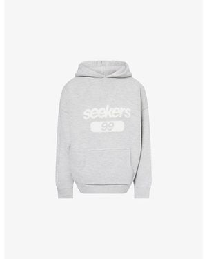 Sisters & Seekers Seekers 99 Relaxed-Fit Knitted Hoodie - White
