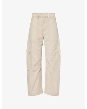 Citizens of Humanity Marcelle Tapered-Leg Low-Rise Cotton Cargo Trousers - Natural