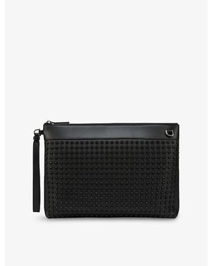 Christian Louboutin Funky Grained Leather Pouch - Black