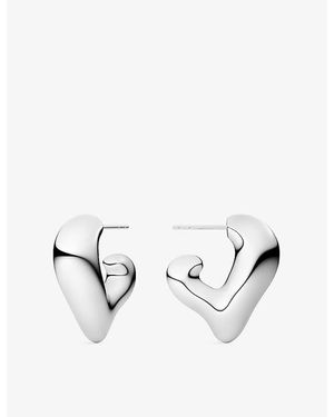 Sif Jakobs Lauria Rhodium-Plated 925 Sterling- Hoop Earrings - Metallic