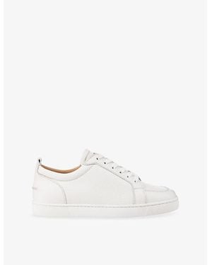 Christian Louboutin Rantulow Grained Leather Trainers - White