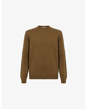 Corneliani Crewneck Silk And Cashmere Sweater - Green