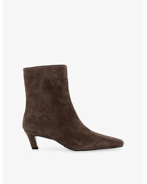 Tony Bianco Estelle Suede Heeled Ankle Boots - Brown
