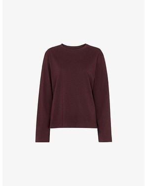 Whistles Relaxed-Fit Long-Sleeve Cotton T-Shirt - Red