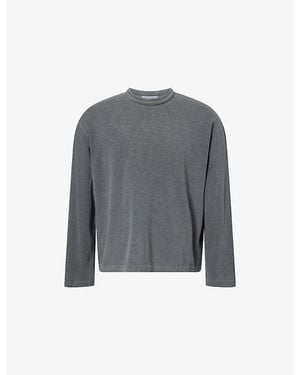 MKI Miyuki-Zoku Slub Long-Sleeve Cotton T-Shirt - Grey