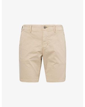 PAIGE Phillips Stretch-Cotton Shorts - Natural