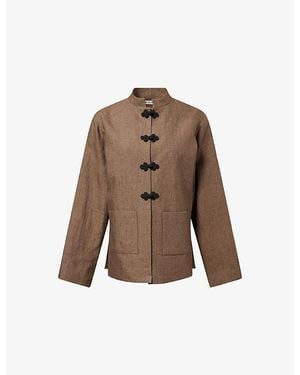 RÓHE Frames Pankou Knotted Linen Jacket - Brown
