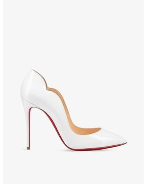 Christian Louboutin Hot Chick 100 Patent-Leather Courts - White