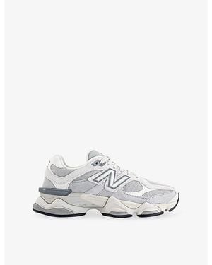 New Balance 9060 Suede And Mesh Trainers - White