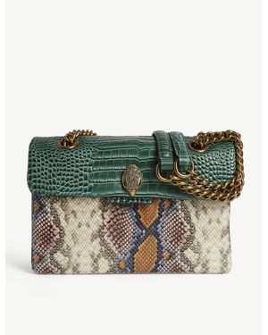 Kurt Geiger Kensington Snake-embossed Leather Cross-body Bag - Purple