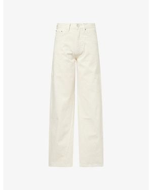 Anine Bing Brie High-Rise Cotton-Denim Jeans - White