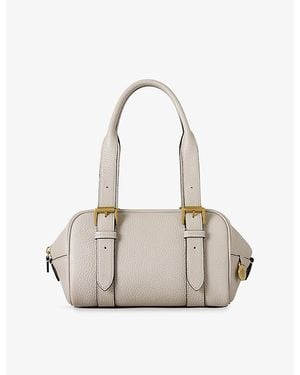 Mulberry Boston Small Leather Grab Bag - White