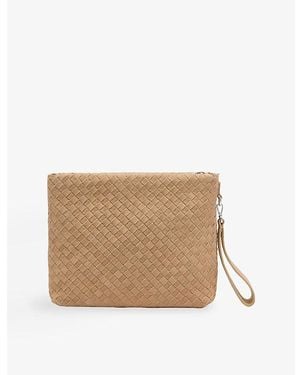 Whistles Avah Suede Clutch Bag - Brown