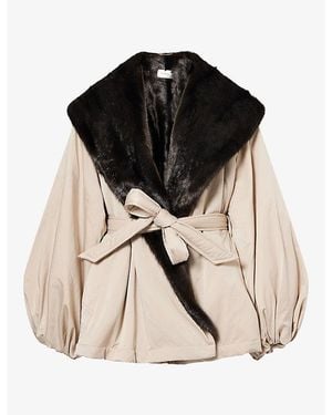 Magda Butrym Puffed-Sleeve Soft-Shell Jacket - Black