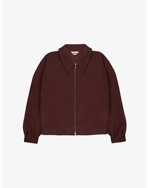 Ro&zo Collared Relaxed-Fit Cotton-Blend Bomber Jacket