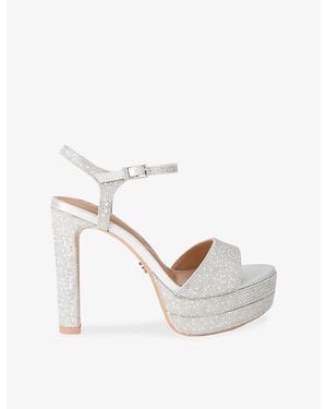Carvela Kurt Geiger Isadora Platform-Heel Woven Sandals - White
