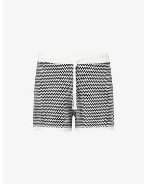 Varley Villiers Zigzag-Pattern Cotton Shorts - Multicolour