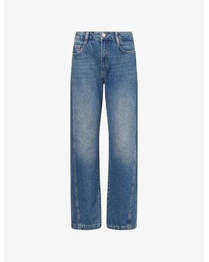 The Couture Club Relaxed-Fit Straight-Leg Denim Jeans - Blue