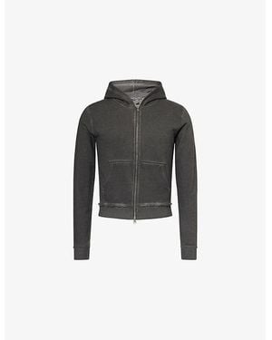 Jaded London Anthracite Monster Long-Sleeve Cotton-Jersey Hoody - Black