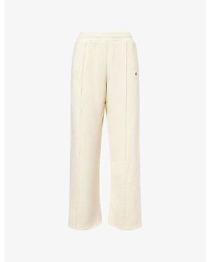 4th & Reckless Fergie Wide-Leg Cotton-Jersey Jogging Bottoms - Natural