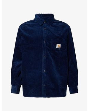 Carhartt Loyde Long-Sleeve Corduroy Cotton Shirt - Blue