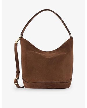 Sandro Tangoso Suede Bucket Bag - Brown