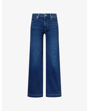 PAIGE Leenah 32' Wide-Leg Denim Jeans - Blue