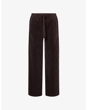 Citizens of Humanity Aurora Wide-Leg Cotton-Corduroy Pants - Black