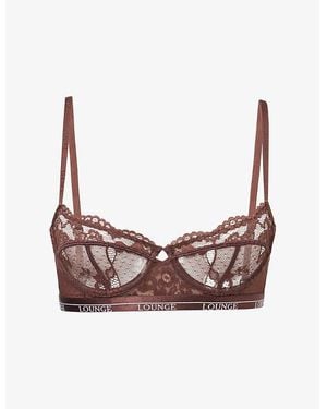 Lounge Underwear Blossom Balcony Lace Bra - Pink
