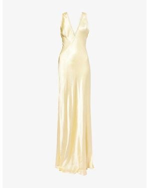 Bec & Bridge Elisia Twist Woven Maxi Dress - Metallic