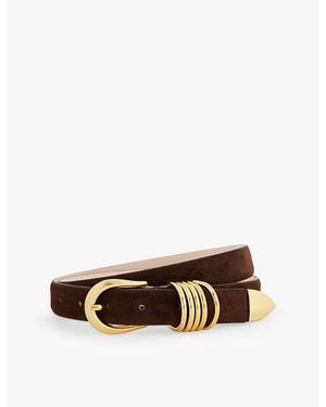 DEHANCHE Hollyhock Suede Belt - Metallic
