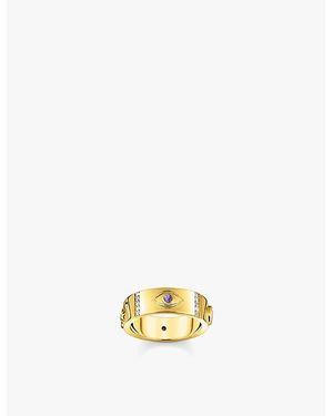 Thomas Sabo Cosmic 18Ct- Sterling And Zirconia Band Ring - Metallic