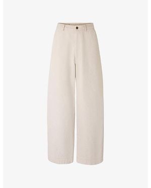 Soeur Clovis Balloon-Leg Oversized Cotton Trousers - Natural