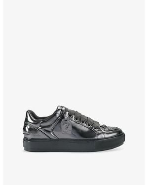 Kurt Geiger Southbank Tag Leather Trainers - Black