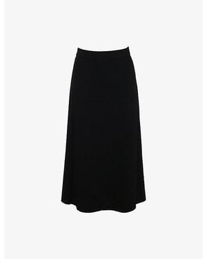 House Of Cb Asti A-Line Stretch-Woven Midi Skirt Xs (A-C Cup) - Black