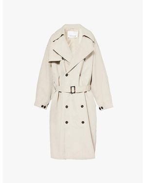 Frankie Shop Mavis Collar Regular-Fit Woven Coat - Natural