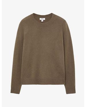 Reiss Mimi Crewneck Cashmere Sweater - Green