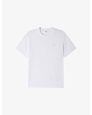 Sandro Logo-Print Cotton T-Shirt - White