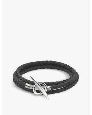 Shaun Leane Quill Leather And Sterling Silver Wrap Bracelet - Metallic