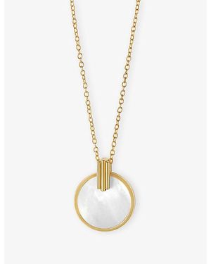 Astley Clarke Stilla 18Ct And Mother-Of-Pearl Pendant Necklace - Metallic