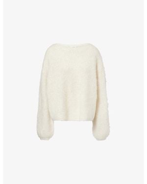Dissh Alyssa Round-Neck Stretch-Wool Blend Jumper - White