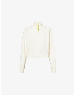 The North Face Half-Zip Logo Knitted Jumper - White