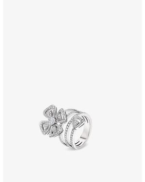 BVLGARI Fiorever 18Ct And 1.09Ct Diamond Ring - White