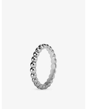 Van Cleef & Arpels Perlée Pearls Meidum Motif Rhodium-Plated 18Ct Ring - White