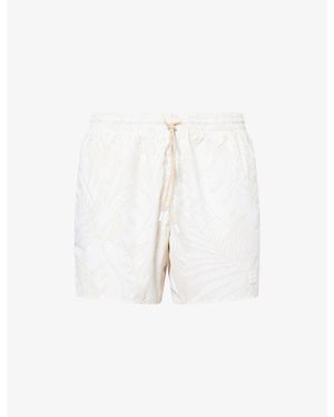 BOSS Piranha Printed Swim Shorts - White