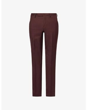 Paul Smith Slim-Fit Tapered-Leg Wool Trousers - Purple