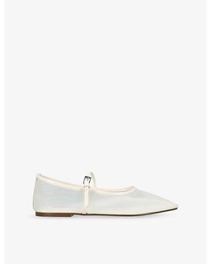 Steve Madden Mash Woven Ballet Flats - White